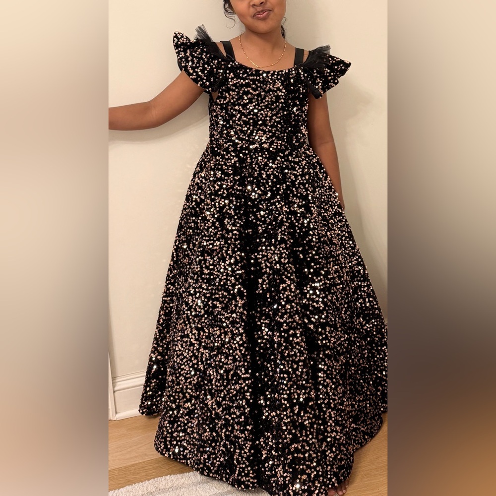 Elegant Black and Pink Kids Dress